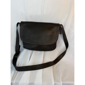 Coach Vintage Full Grain Leather Flap Bag Chocolate Brown Costa Rica Classic